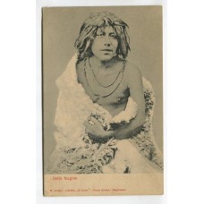 INDIO FUEGUINO CHILE ANTIGUA TARJETA POSTAL ABORIGENES